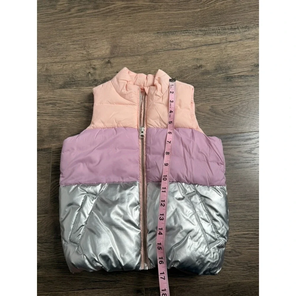 EUC‎ Kids Girls Gymboree puffer vest colorblock size S 5-6